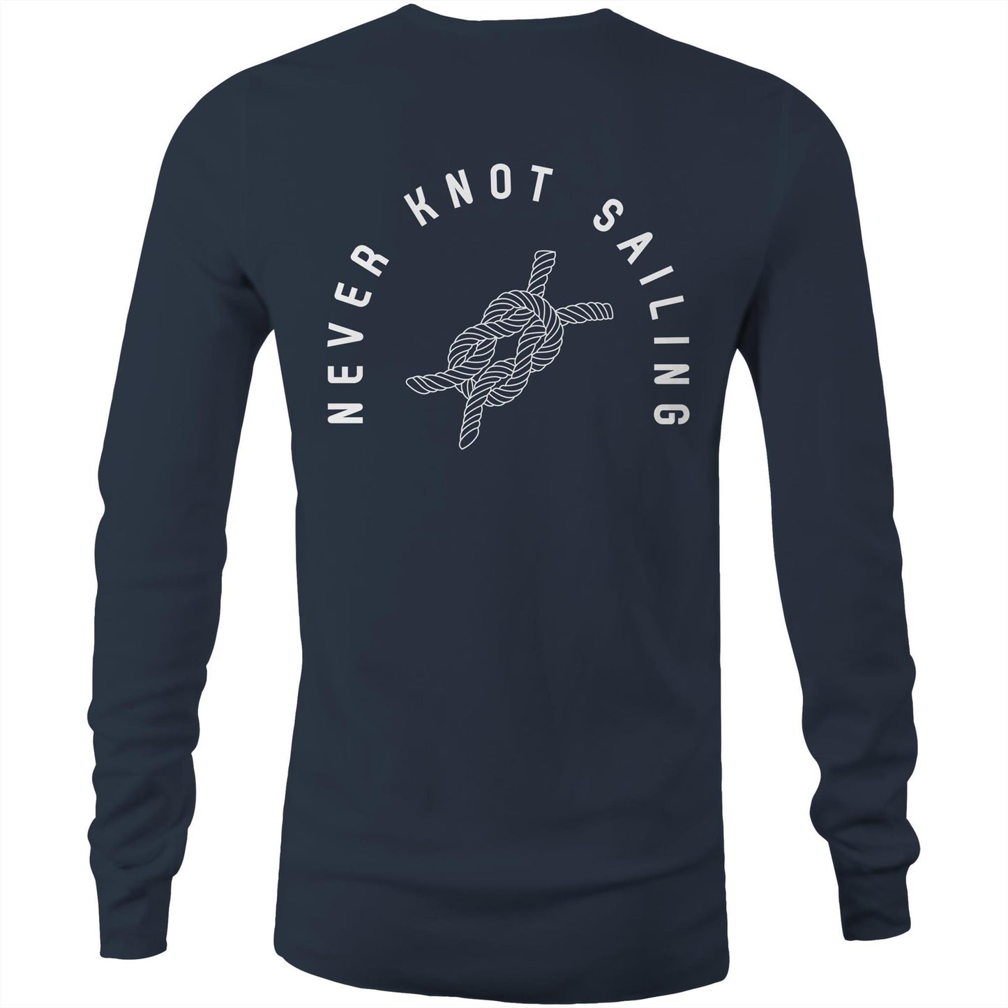 Never Knot Sailing Long Sleeve Tee - Navy