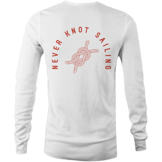 Never Knot Sailing Long Sleeve Tee - White