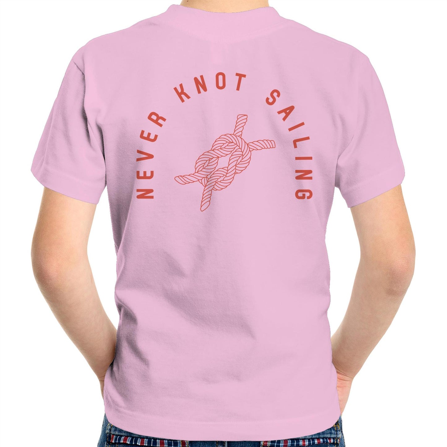 Never Knot Sailing Kids Tee - Pink